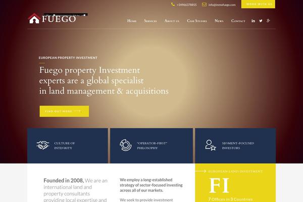 Investment theme site design template sample
