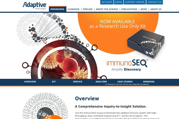 immunoseq.com site used Adaptive-biotech