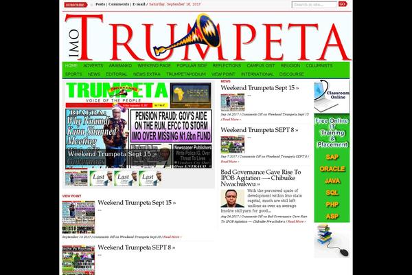 Advance Newspaper theme site design template sample