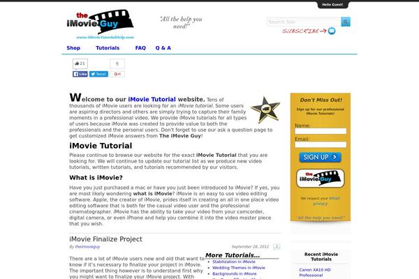 WordPress website example screenshot