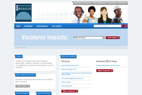 Impacto theme site design template sample