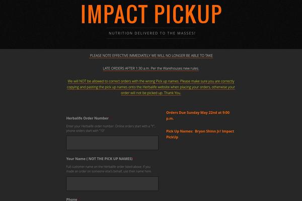 impactpickup.com site used Hexagon