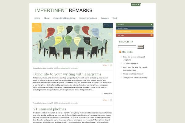 impertinentremarks.com site used Impertinentremarks