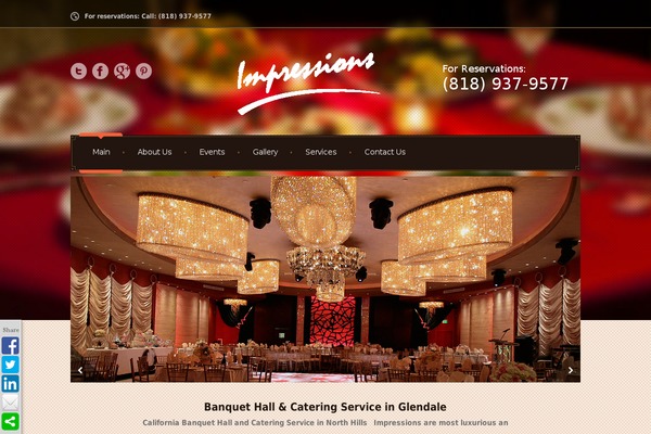 impressionsbanquethall.com site used Impressions