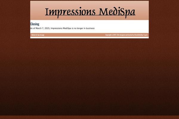 impressionsmedispa.com site used Mediluxe