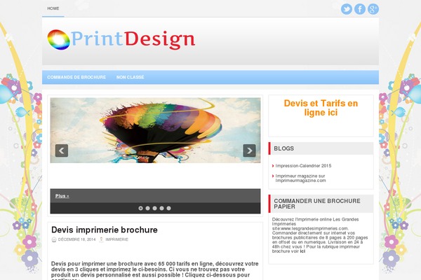 Printdesign theme site design template sample