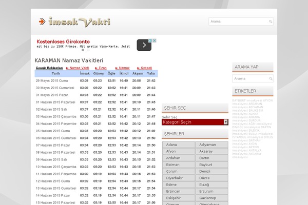 imsakvakti.net site used Vecta