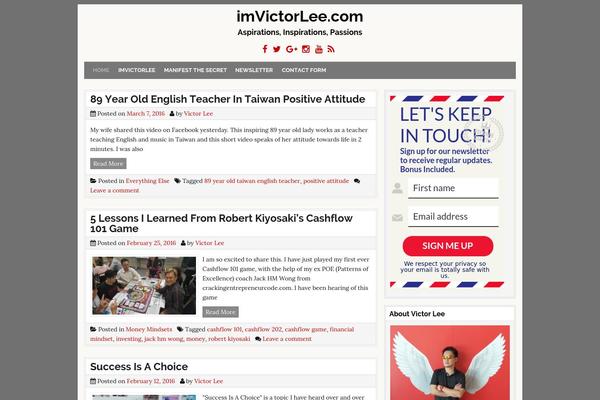 imvictorlee.com site used Social Magazine
