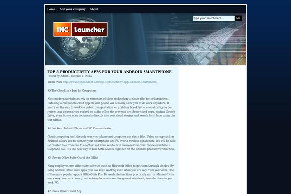 Default theme site design template sample