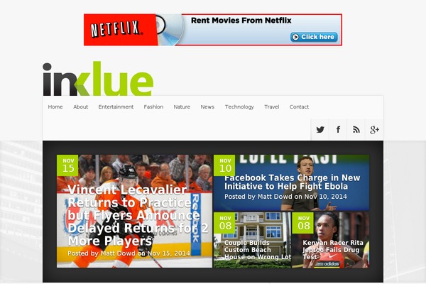 Nexus theme site design template sample