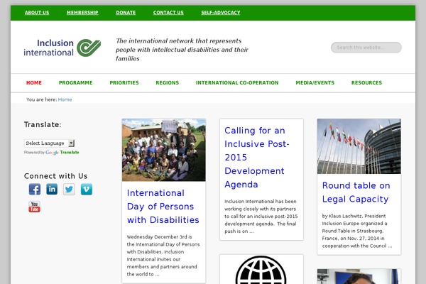 inclusion-international.org site used Bureau-inclusion-website