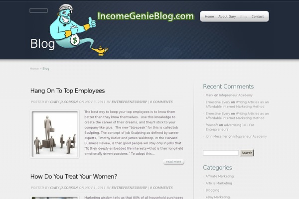 incomegenieblog.com site used Webly