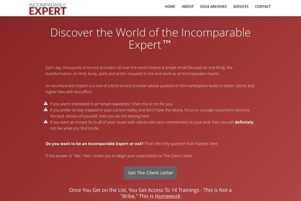 incomparableexpert.com site used Solaz