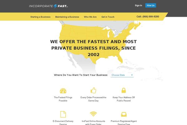 incorporatefast.com site used Incorporate-fast