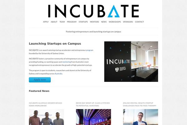 incubate.org.au site used Incubate-v1