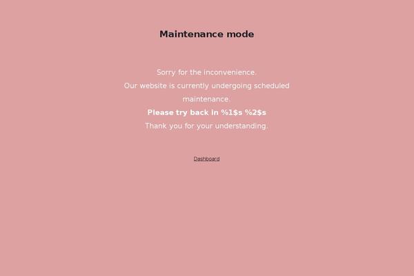 Site using WP Maintenance Mode plugin