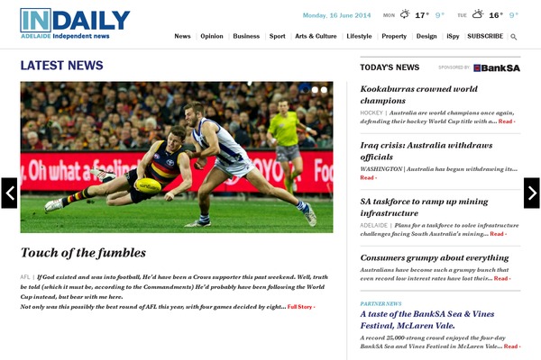 indaily.com.au site used Indaily2015