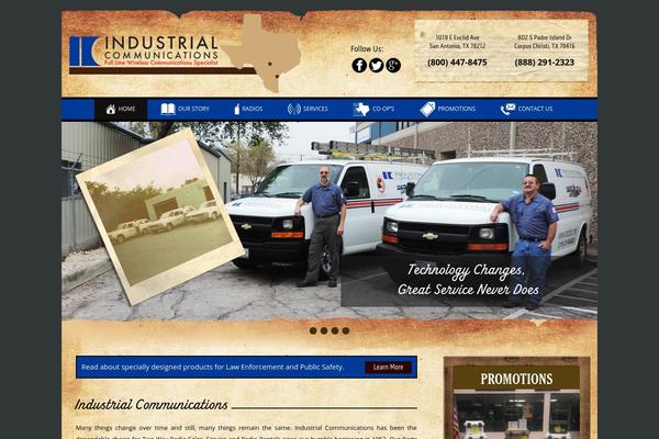 Industrial theme site design template sample