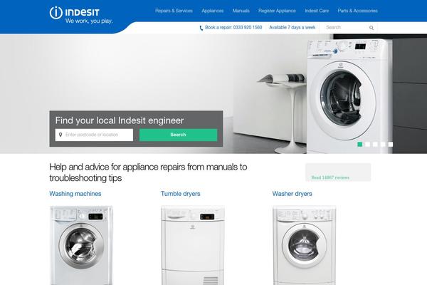 indesitservice.co.uk site used Hotpoint