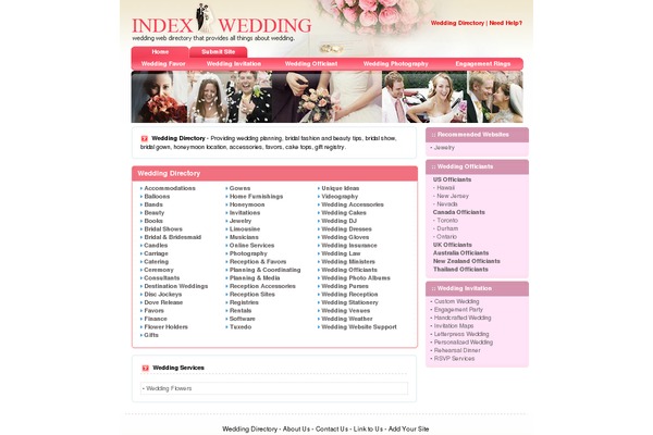 indexwedding.com site used Default