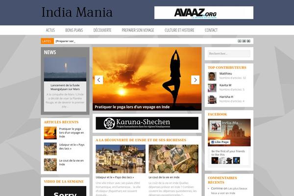 Magazine theme site design template sample