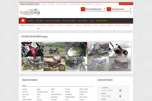 Bike theme site design template sample