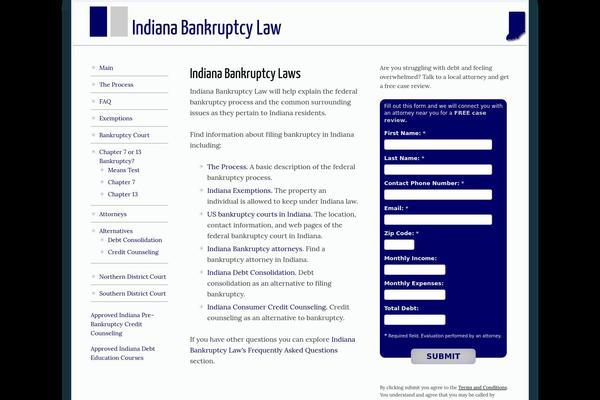 indianabankruptcy.com site used Focus