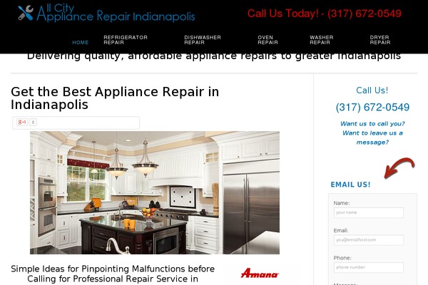 indianapolisappliancemasters.com site used Eleven40 Pro