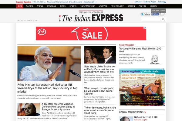 indianexpress.com site used Indianexpress