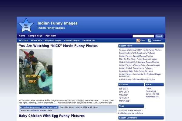 indianfunnyimages.com site used HeatMap Adsense Theme