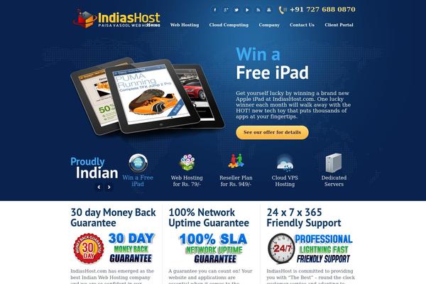 indiashost.com site used Doover-premium-wordpress-theme