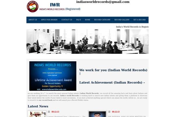 indiasworldrecords.com site used Business-theme