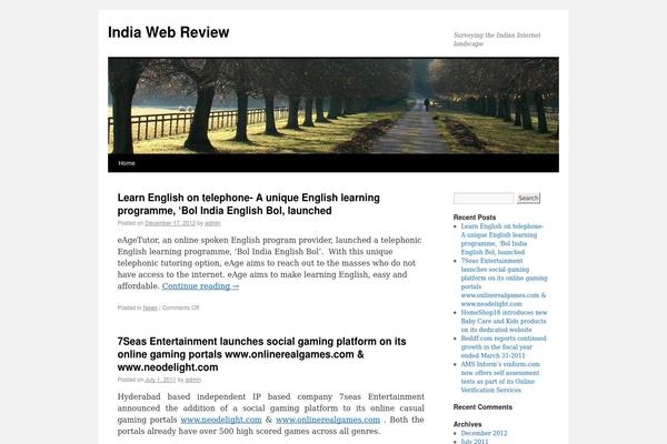 WordPress website example screenshot