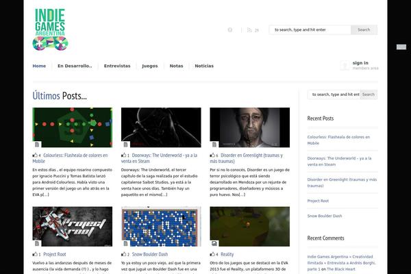 indiegamesargentina.com site used Serpent