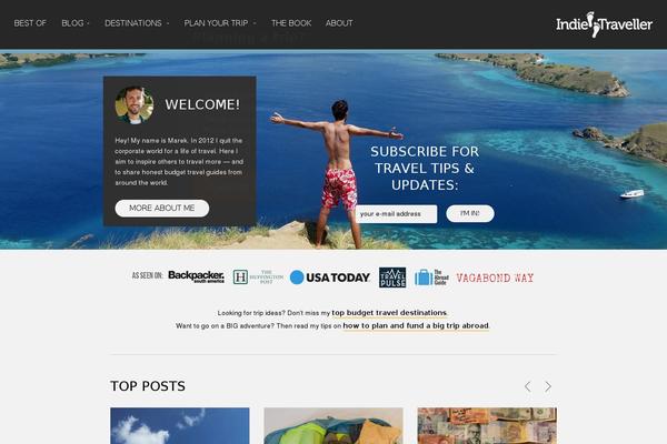 indietraveller.co site used Indie-traveller