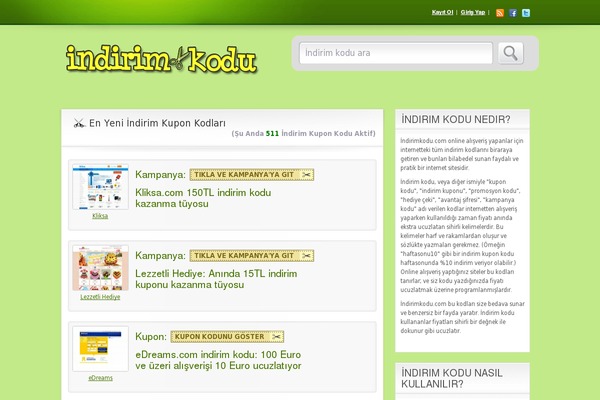 indirimkodu.com site used Indirim-kodu