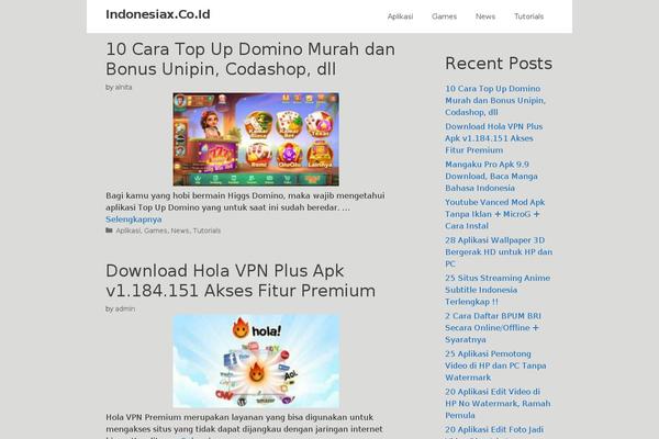 GeneratePress theme site design template sample