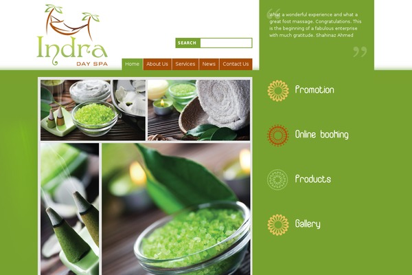 indradayspa.com site used Indra