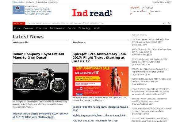 indread.com site used Newspaper-magazine