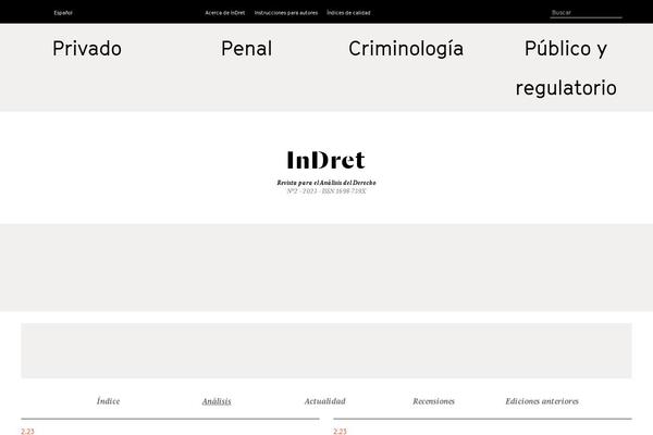 indret.com site used Indret