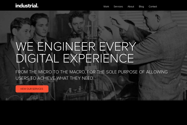 Industrial theme site design template sample