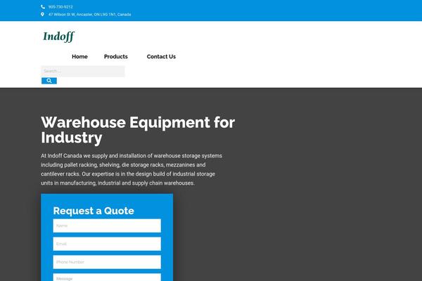 Industrial theme site design template sample