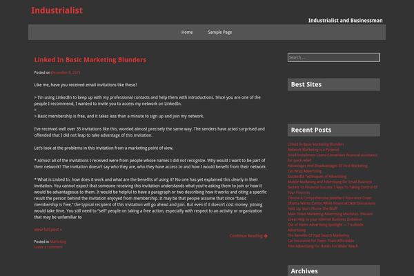 WordPress website example screenshot