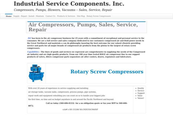 industrialsvc.com site used Blue Lines