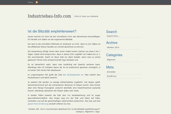 WordPress website example screenshot