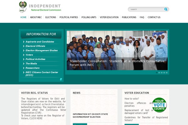 inecnigeria.org site used Independent-national-electoral-commission