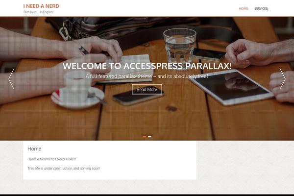 AccessPress Parallax theme site design template sample