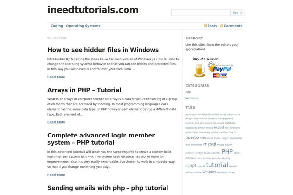 WordPress website example screenshot