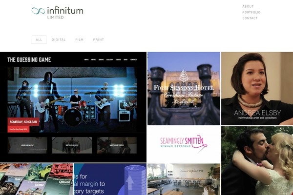 infinitum theme websites examples