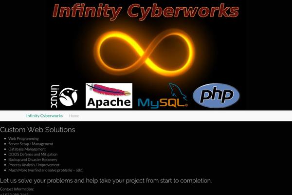 infinitycyberworks.com site used Flat Bootstrap